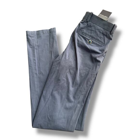 Saks Fifth Ave Owen Miller  Chino Pants Men's 28 Cotton Blue Trousers Italy - Picture 1 of 11